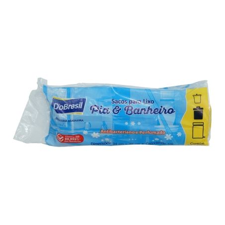 Saco para lixo dobrasil  pia e banheiro perfumado perfumado 10L c/50unid