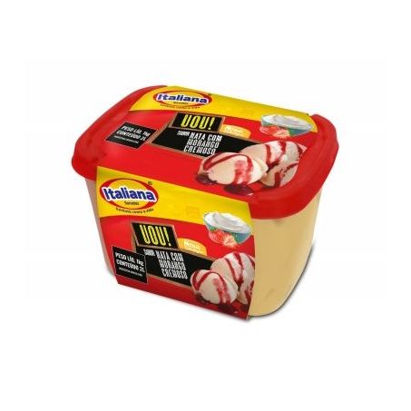 Sorvete nata/morango uou italiana 2lt