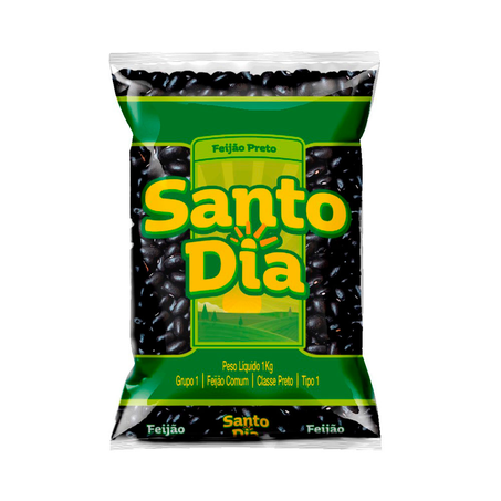 FEIJÃO SANTO DIA PRETO TIPO 1 PC 1KG