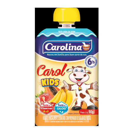 Iogurte salada de frutas pouch carolina 90g