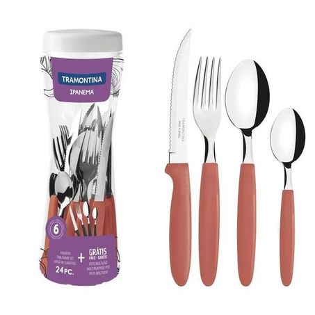 FAQUEIRO TRAMONTINA IPANEMA 24 PCS GOIAB