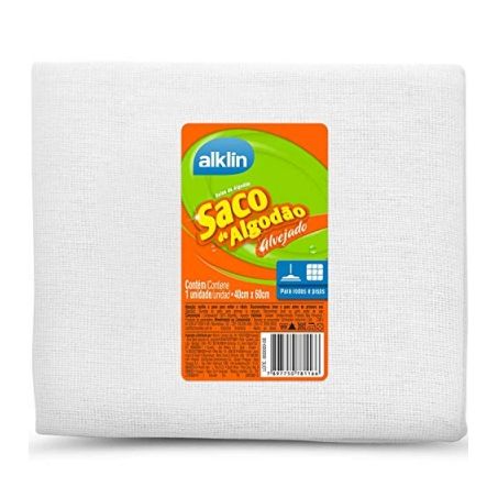 ALKLIN SACO DE ALGODAO ALVEJADO 40X60 REF 8116    