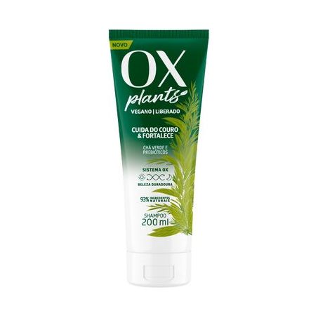 SHAMPOO OX 200ML PLANTS CUIDA DO COURO E FORTALECE