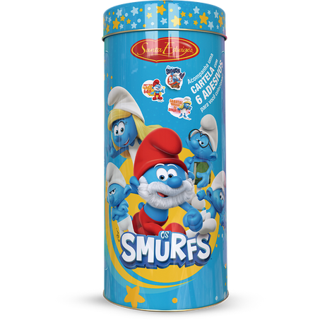 Biscoito porta lapis smurfs santa edwiges 100g