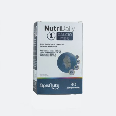 NUTRIDAILY CÁLCIO MDK 900MG 30COMP APISNUTRI 360-1