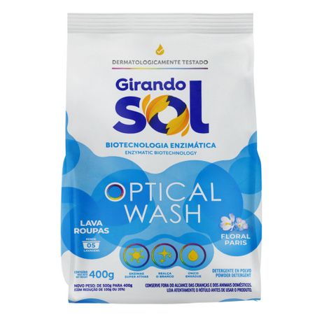 Sabão em Pó Floral Paris Girando Sol Optical Wash Pacote 400g