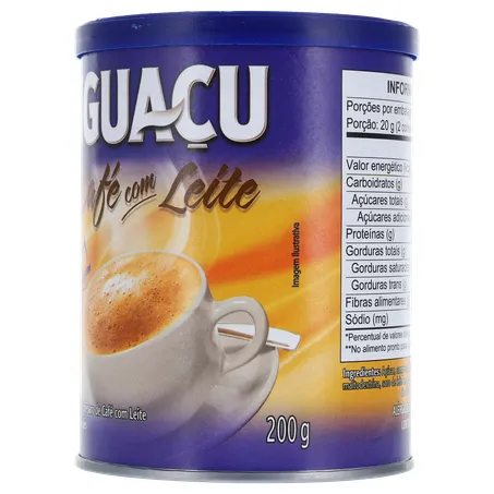 Mistura para Preparo de Café Iguaçu Café com Leite Lata 200gr 360-4