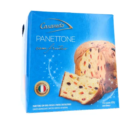 PANETTONE CASAREDO COM FRUTAS CRISTALIZADAS CAIXA 400G 360-17