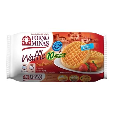 Waffle congelado forno de minas pacote 2