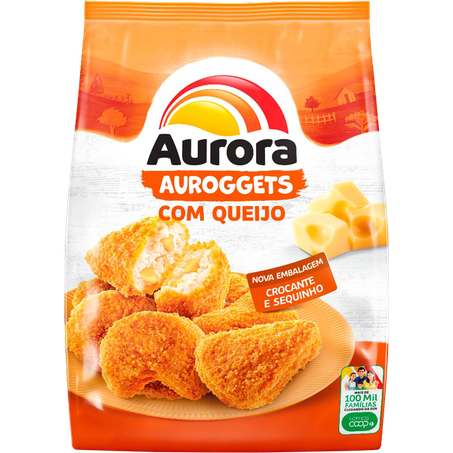 EMPANADOS DE FRANGO AURORA AUROGGETS QUEIJO PACOTE 275G