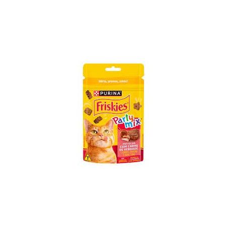 Alimento para gato friskies party mix petiscos salmão 40g