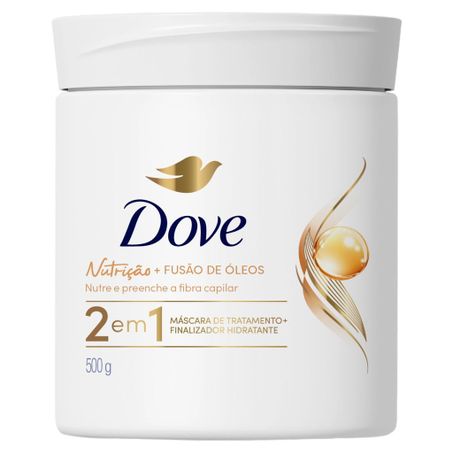 Máscara tratamento 2 em 1 nutrição dove 500g