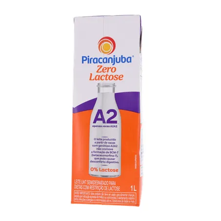 Leite Longa Vida S/Lactose Piracanjuba A2 Semidesnatado 1l 360-19