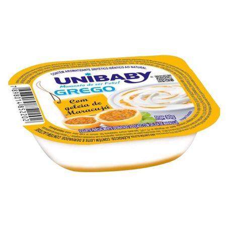 Iogurte grego unibaby sabor maracujá 90g