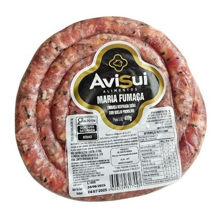 AVISUI LINGUIÇA SUINA FINA QUEIJO PROVOLONE 400G