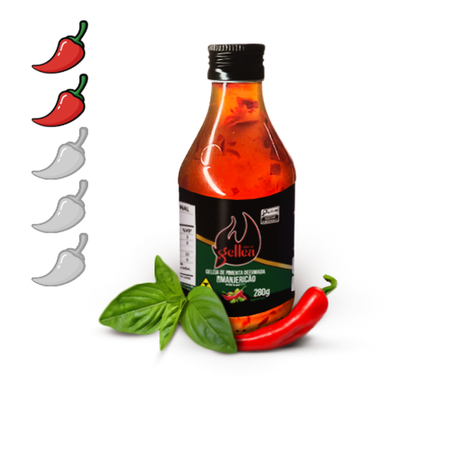 GELÉIA DE PIMENTA GELLEA DEFUMADA COM MANJERICÃO 2