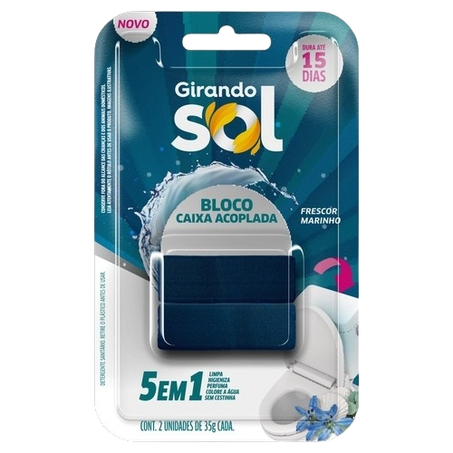 Aparelho Sanitário 5 em 1 Frescor Marinho Caixa Acoplada Girando Sol 35g