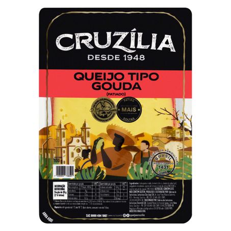 QUEIJO GOUDA FATIADO CRUZÍLIA