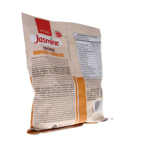 BISCOITO JASMINE COOKIES ZERO AÇÚCAR DAMASCO C/CHOCOLATE 120G 360-14