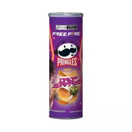 Salgadinho de Batata Pringles Drop Surprise Free Fire Pote 105gr