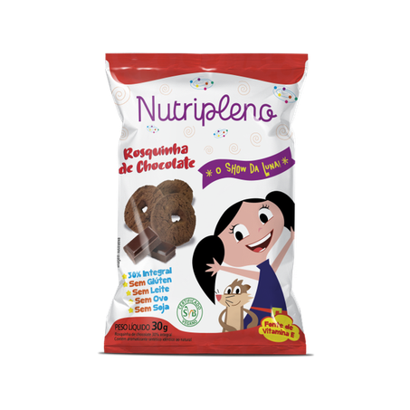 LUNA ROSQUINHA INT CHOCO 30G -NUTRIPLENO