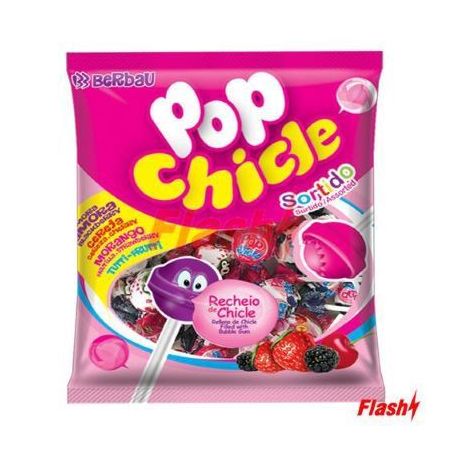 Pirulito pop chicle sortido berbau 500g