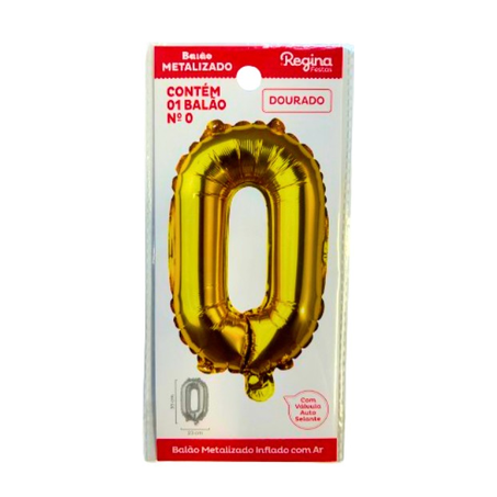 Balão Regina Metalizado Dourado N0