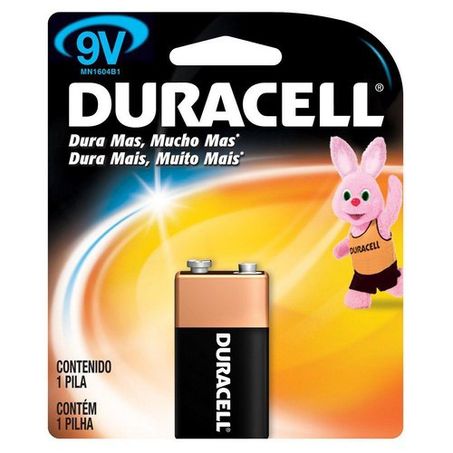 Pilha duracell 9v bateria unidade