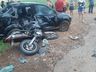 Colisão entre carro e duas motos deixa dois feridos na BR-158