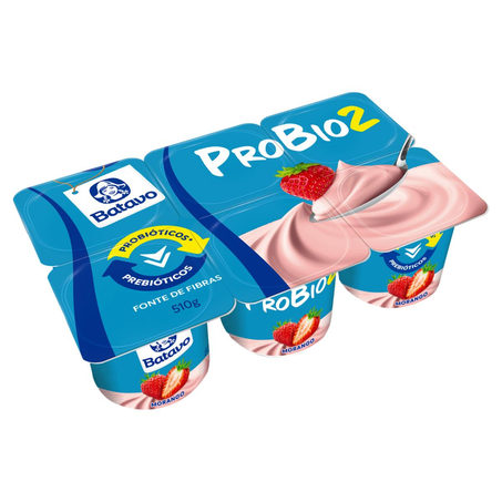 Iogurte Batavo ProBio2 510g - Morango