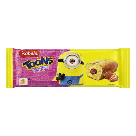 BOLINHO BAUNILHA RECHEIO MORANGO ISABELA TOONS