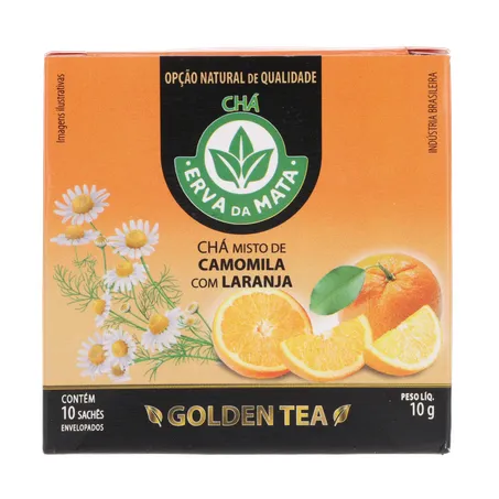 CHÁ ERVA DA MATA CAMOMILA COM LARANJA CAIXA C/10 SACHÊS 360-2