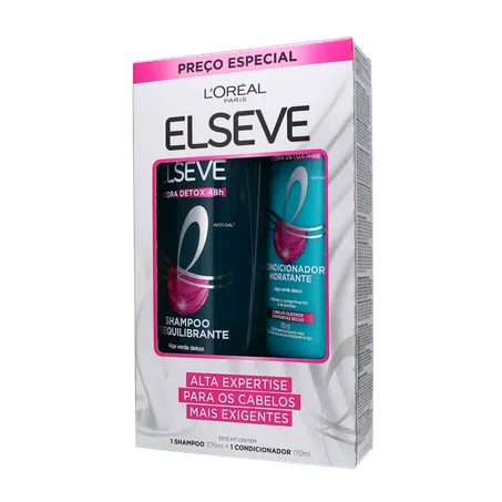 KIT ELSEVE HYDRA DETOX SHAMPOO 375ML + CONDICIONADOR 170ML 360-2