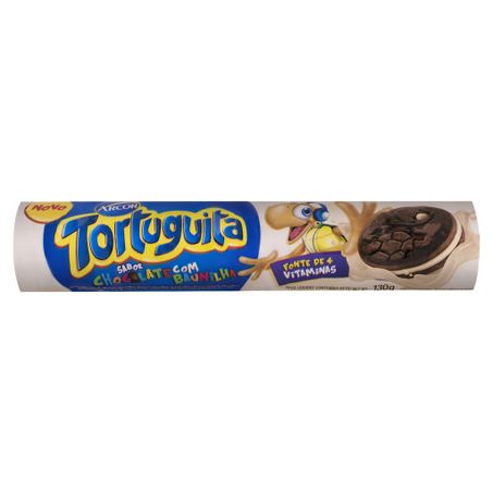 Biscoito chocolate recheio baunilha arcor tortuguita