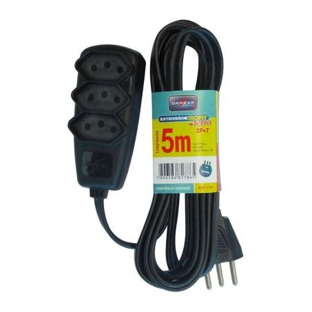 EXTENSAO DANEVA TRIPLA 3 POLOS 5M