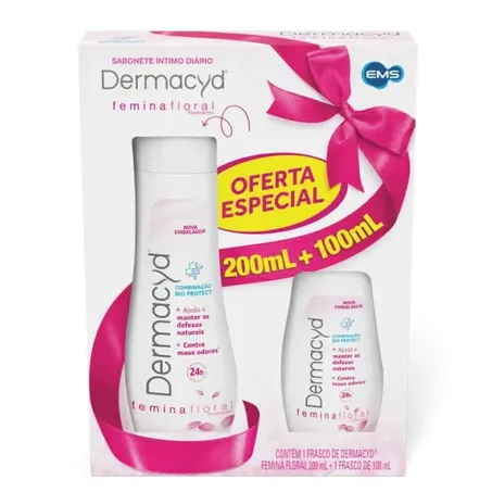 SABONETE INTIMO DERMACYD 200ML.100ML FEMINA