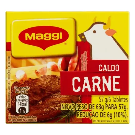 Caldo tablete carne maggi caixa 57g 6 unidades