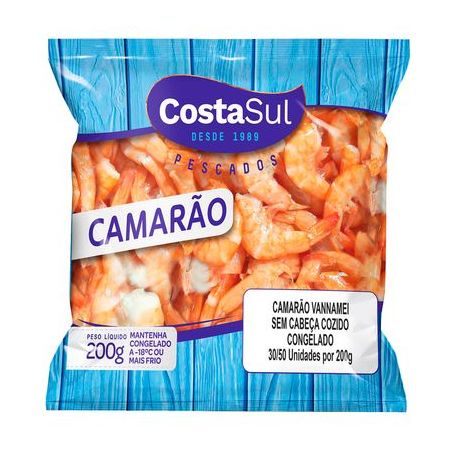 CAMARAO COSTA SUL VANNAMEI INT COZ S/C 30/50 200G