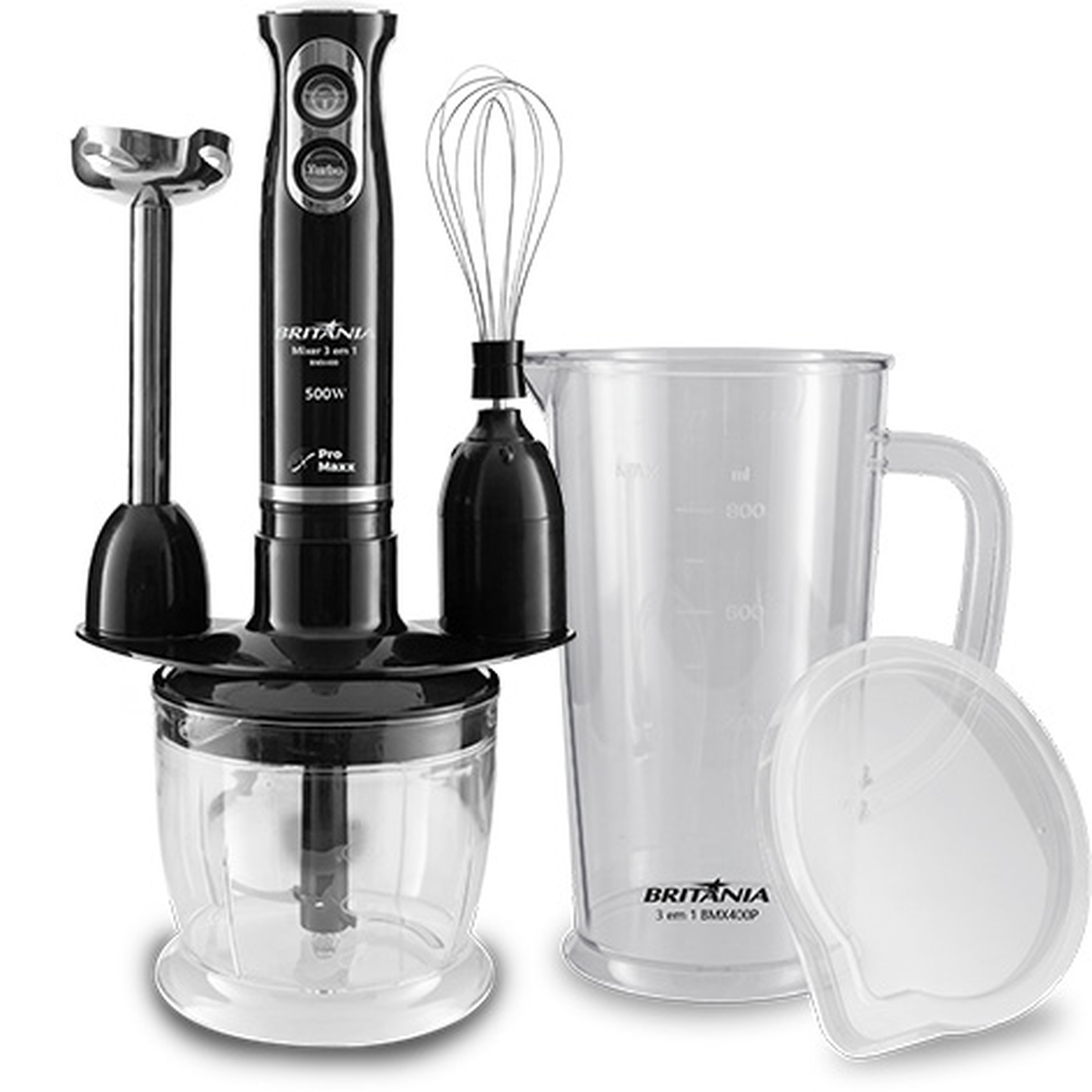 Mixer Britânia Bmx400p 220v 500w 3 Em 1 Preto | Koch Supermercado
