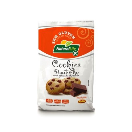 Cookies Natural Life Baunilha E Gotas De Chocolate 180g