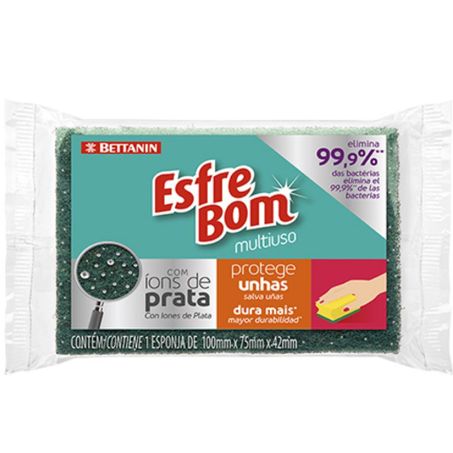 Esponja dupla face esfrebom unhas