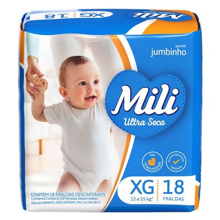 Fralda Mili Jumbinho Ultra Seca Xg 18un 
 