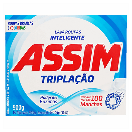 Sabão em pó triplação assim