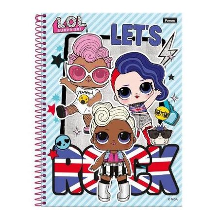 Caderno faroni eletric lol surprise 96f