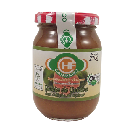 GELEIA CARRARO 270G ORG GOIABA S/ ACUCAR