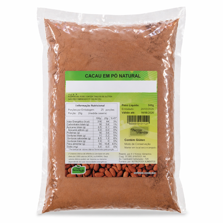 CACAU EM PÓ NATURAL 500G