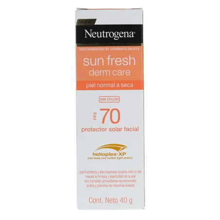 PROTETOR SOLAR FACIAL NEUTROGENA SUN FRESH DERM CARE SEM COR FPS 70 40G 360-2
