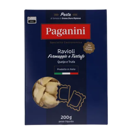 Massa Ravioli Paganini Queijo e Trufa Caixa 200gr 360-0