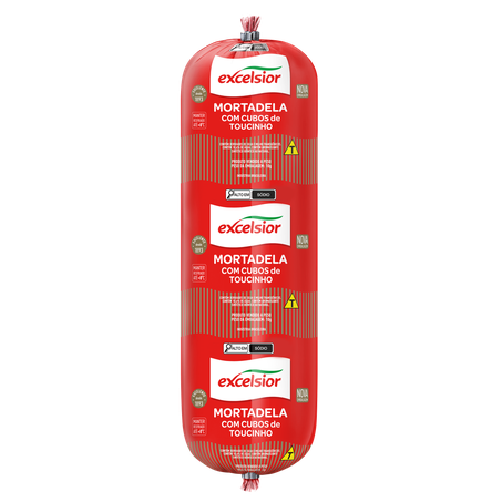 Mortadela Excelsior Tubo Com Toucinho Peça Inteira Aprox. 3,1kg a Un