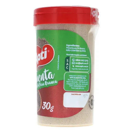 Pimenta Apti em Pó Pura Branca Embalagem 30G 360-6
